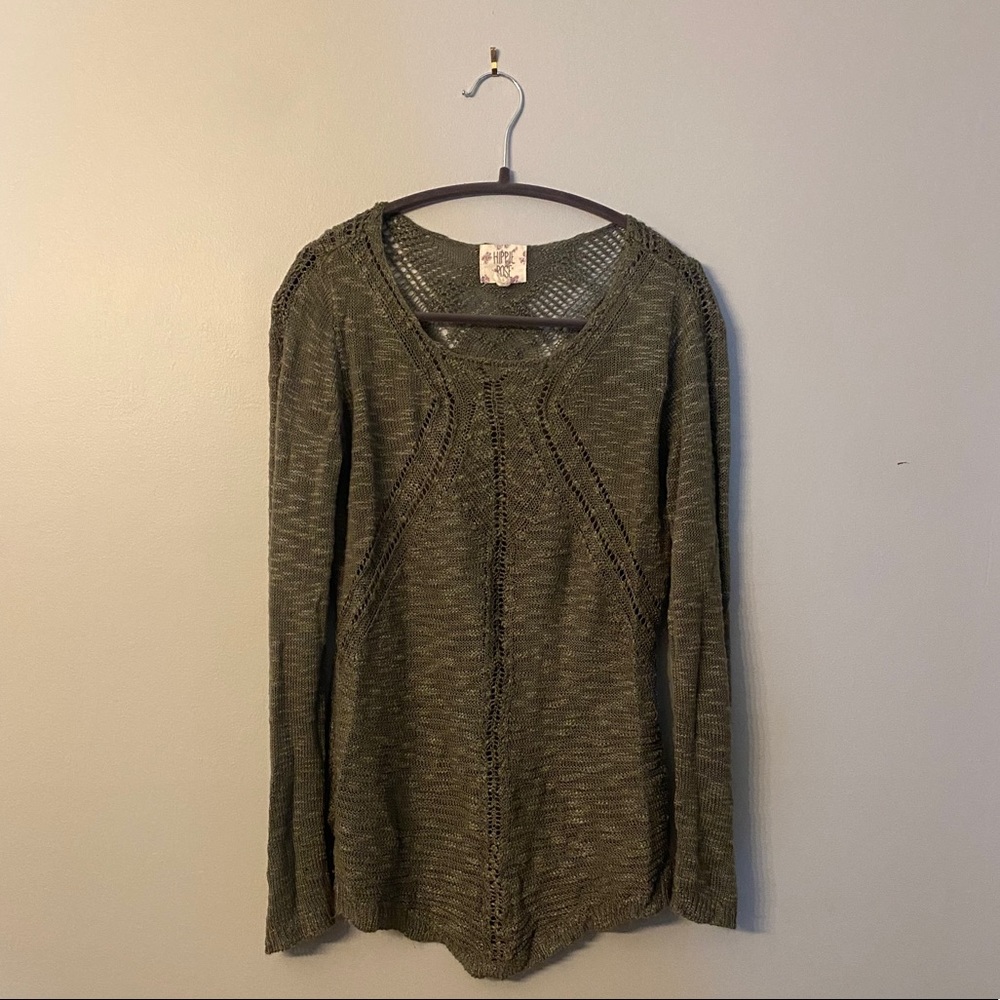lightweight green sweater